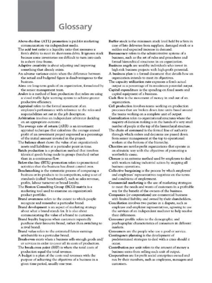 Business Management Glossary PDF: Essential Terms Explained