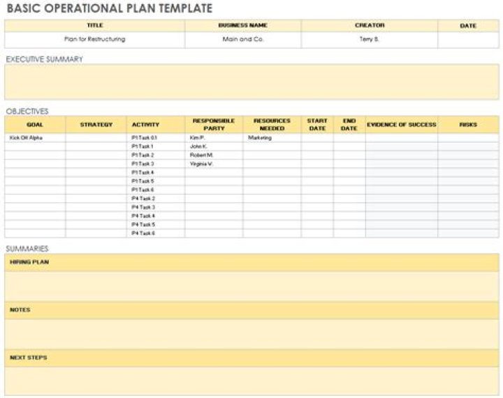 Business Operational Plan PDF for Smarter Workflow Management