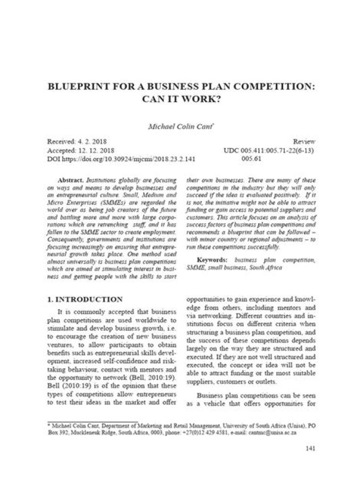 Top Business Plan Competition PDFs to Elevate Your Startup