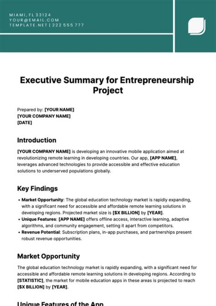 Business Plan for Entrepreneurship Project PDF – Step-by-Step Guide