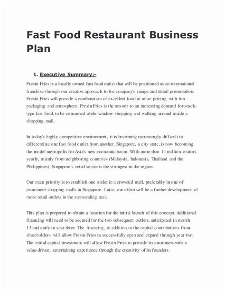 Business Plan for Food Business PDF – Step-by-Step Guide