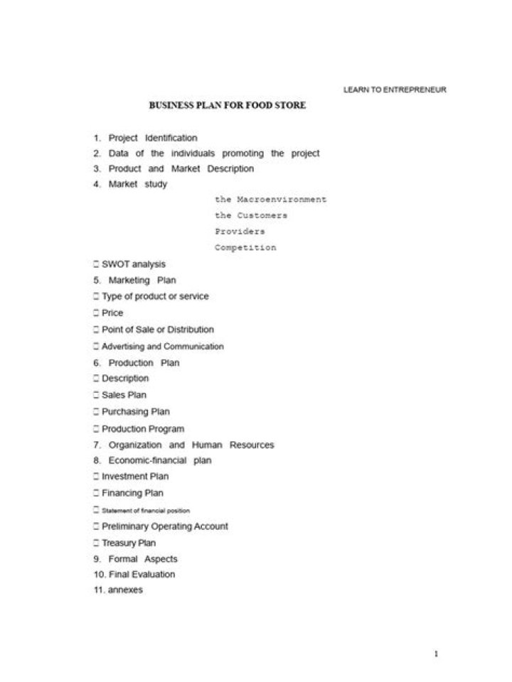 Business Plan for Grocery Store PDF – Step-by-Step Guide