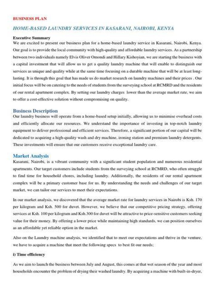 Business Plan for Laundry Services PDF – Profitable Model & Startup Guide