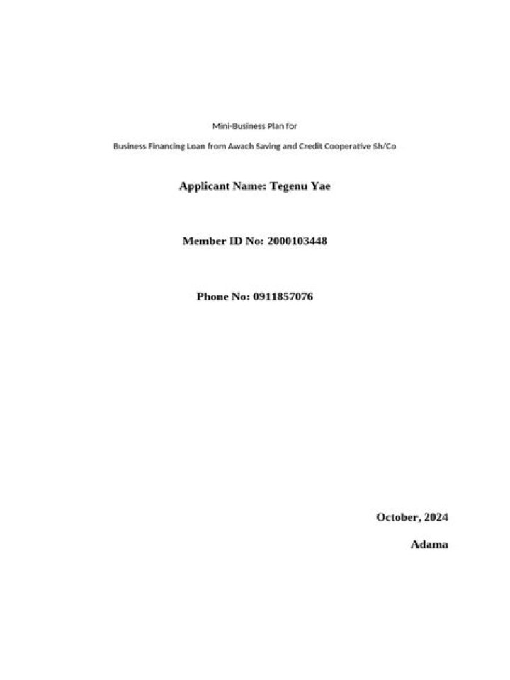 Business Plan for Loan Application – PDF Template & Guide