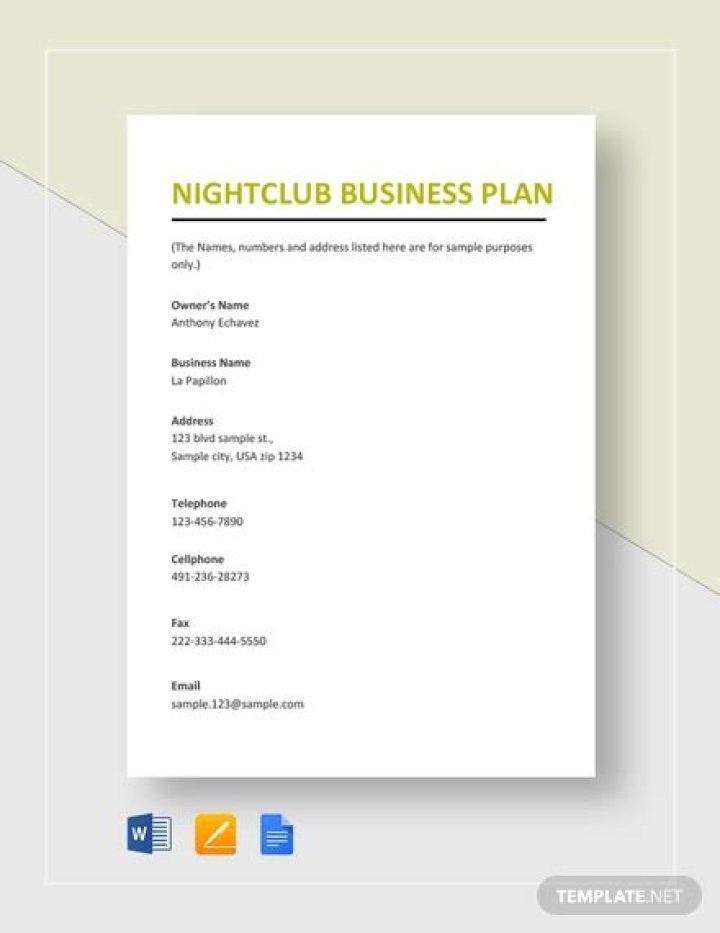 Business Plan for Nightclub PDF – Complete Guide & Template