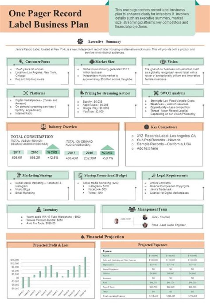 Business Plan for Record Label PDF: Launch Your Own Music Label
