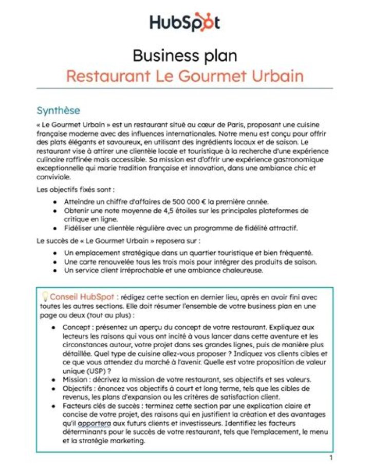 Business Plan for Restaurant PDF – Step-by-Step Guide
