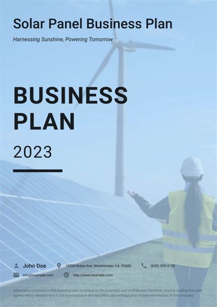 Business Plan for Solar Energy Company in PDF Format