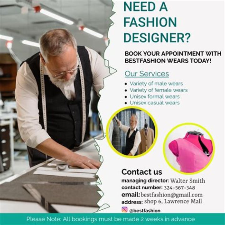 Free Tailoring & Fashion Design Business Plan PDF for Instant Download
