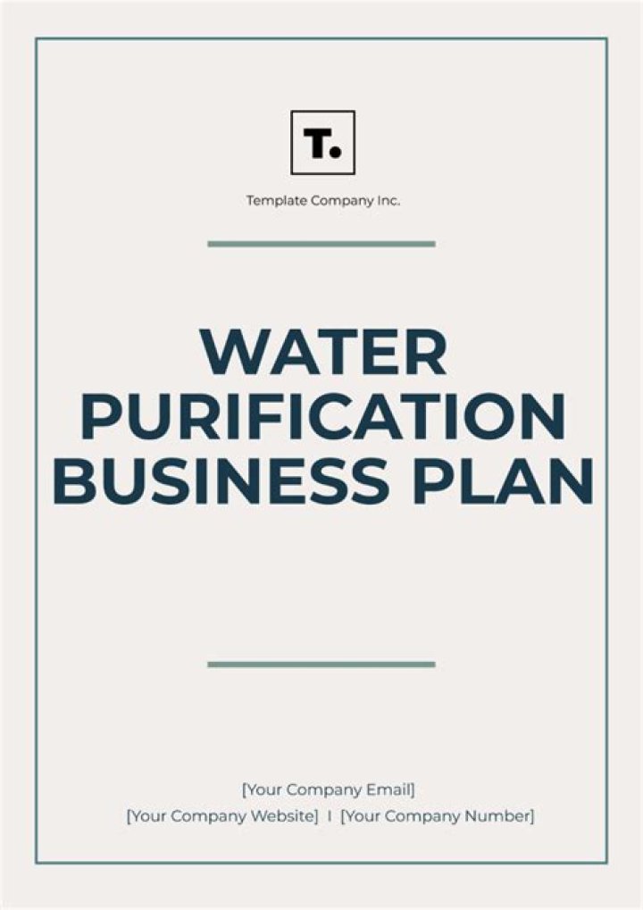 Business Plan for Water Purification Company PDF – Full Template