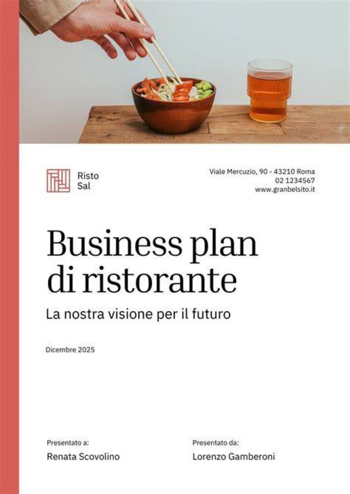 Business Plan Ristorante Esempio Pratico in PDF – Guida Completa