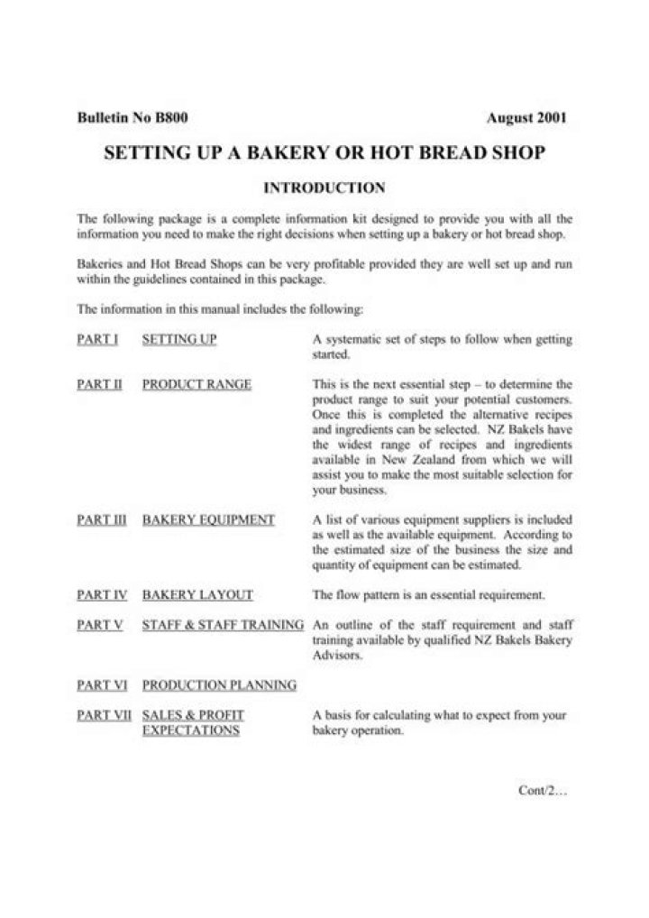 Business Plan Template for Bakery PDF – Ready-to-Use Format