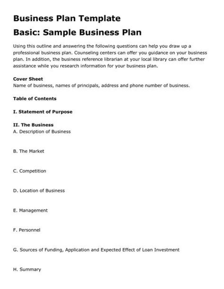 Business Plan Template for Students PDF – Free Download