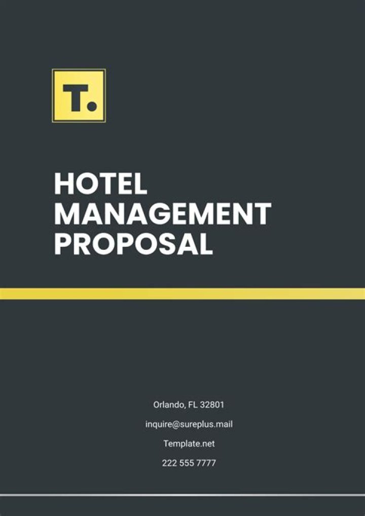 Business Proposal for Hotel Management PDF – Expert Template