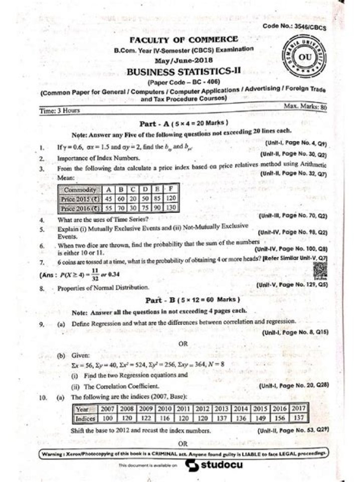 Business Statistics 2 Questions & Answers PDF: Expert Answers