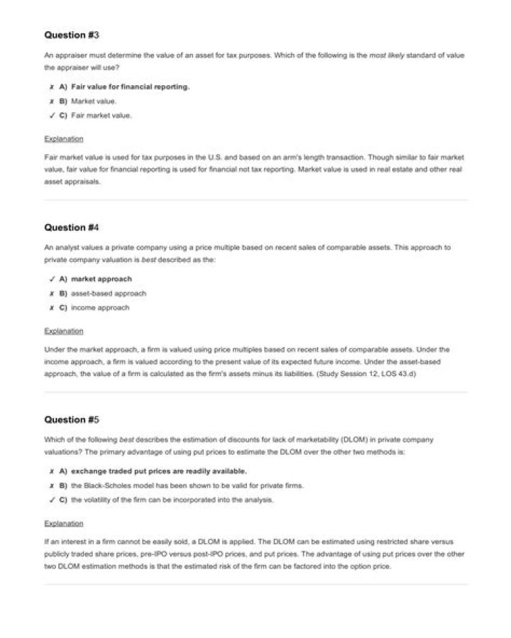 Business Valuation Exam Questions & Answers PDF: Master Your Valuation Exam