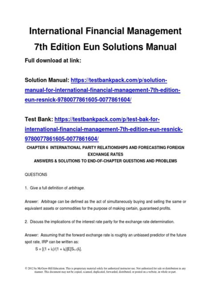 Buy International Financial Management 7th Edition PDF Free – Instant Access