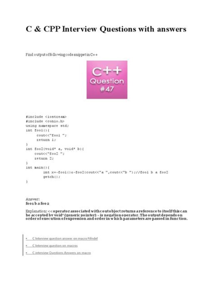 Top C++ Interview Questions PDF for Developers