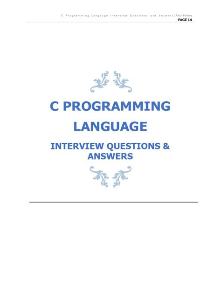 C++ Programming Interview Questions and Answers PDF for Job Success