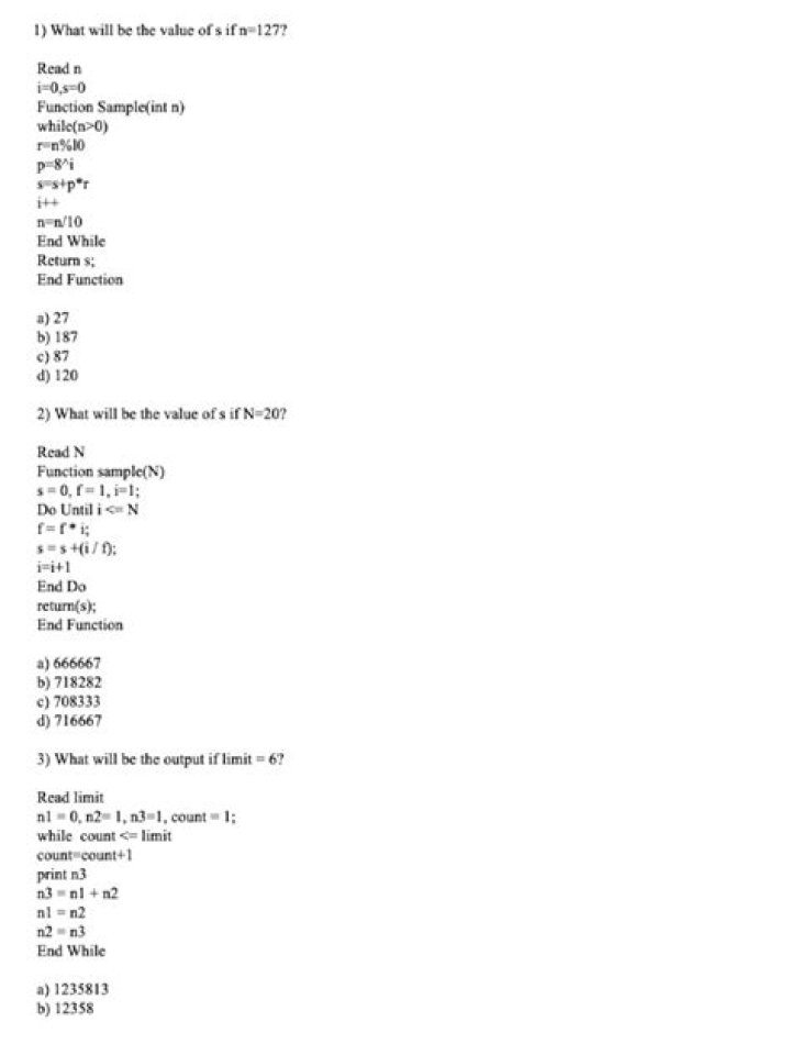 C Programming Multiple Choice Questions PDF for Exam Prep
