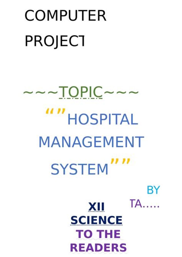 C++ Hospital Management Project with Output PDF Generator