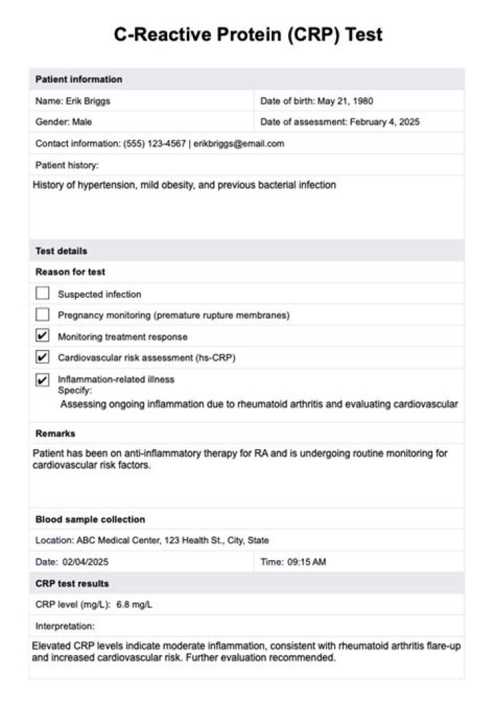 C Reactive Protein Test PDF: Accurate Diagnosis & Results Guide