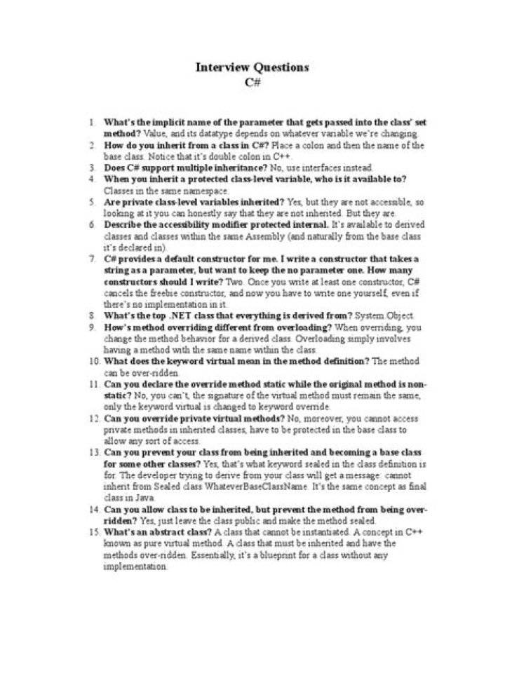C# Interview Questions PDF: Master Programming Skills with Top Practice Questions