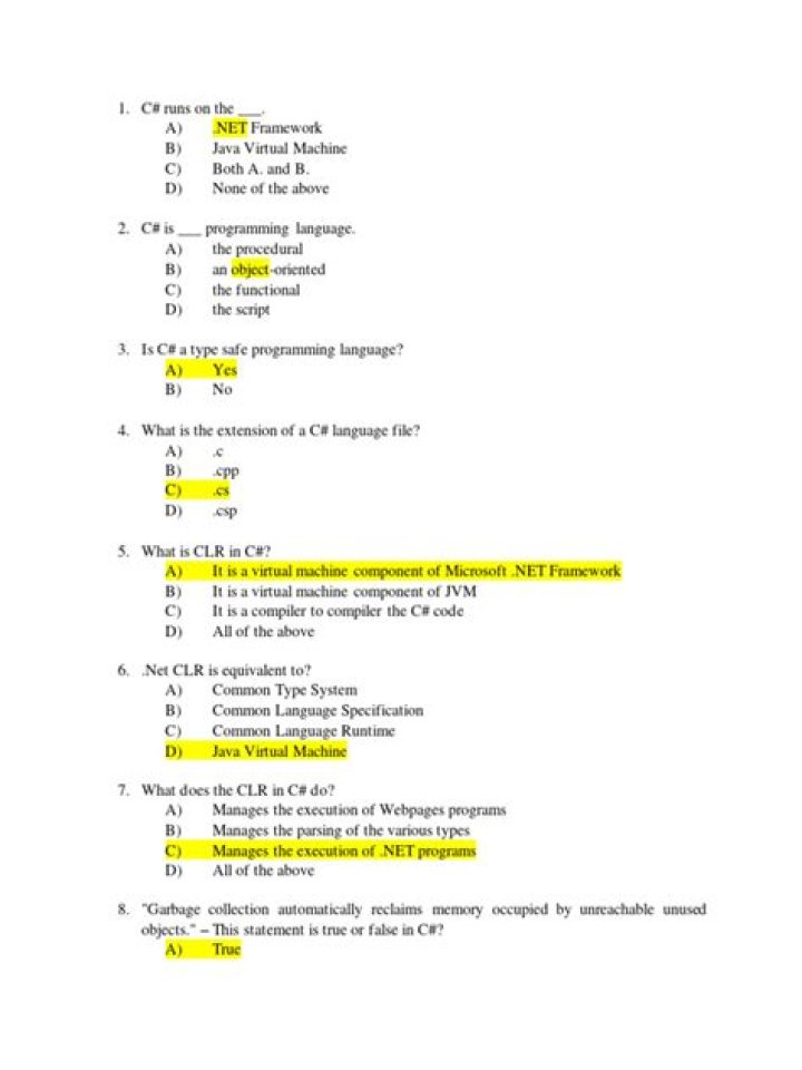 C# Questions and Answers PDF: Master C# with Expert Queries