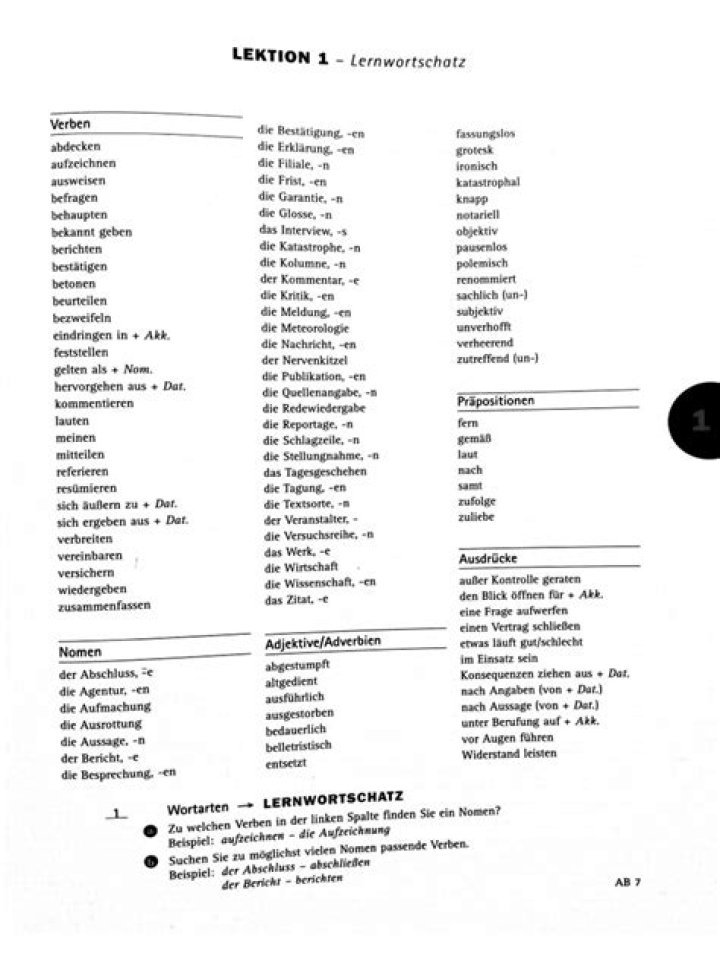 C1 Wortschatz Liste PDF – Lernen Sie C1-Niveau mit der besten Vokabelliste