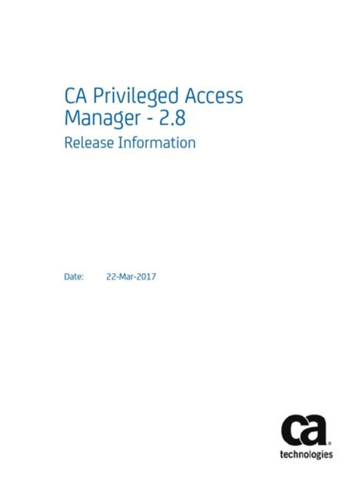 CA Privileged Access Manager PDF: Secure Access Control Guide