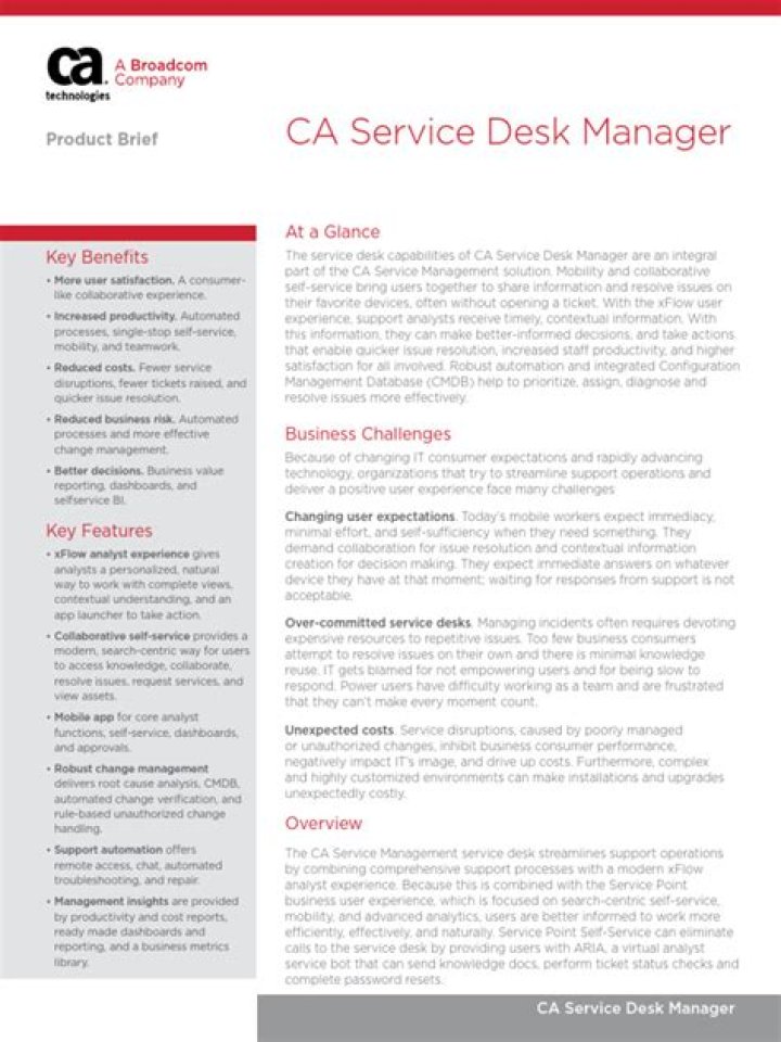 CA Service Desk Manager PDF: Master Your IT Support Workflow