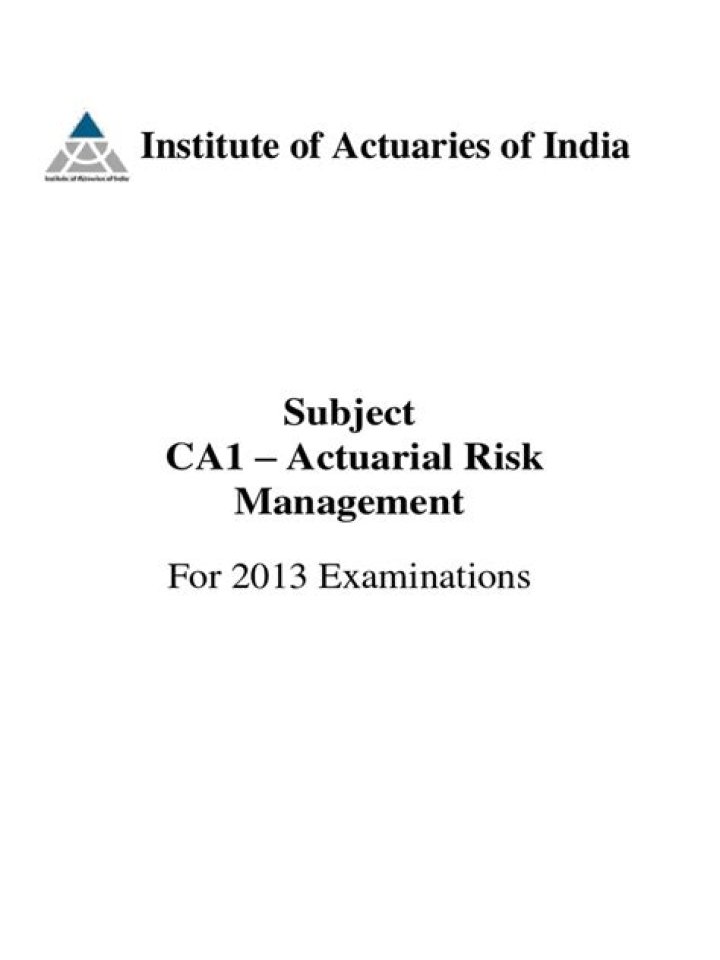 CA1 Actuarial Risk Management PDF Guide: Expert Strategies & Tools
