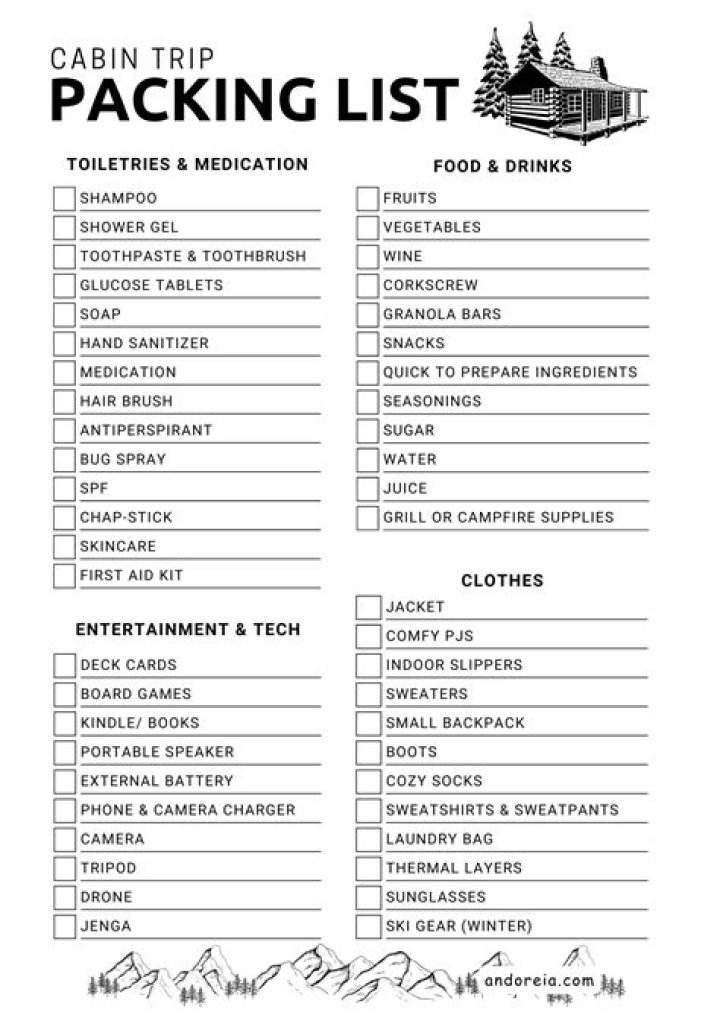 Essential Cabin Camping Packing List PDF: Stay Prepared & Comfortable
