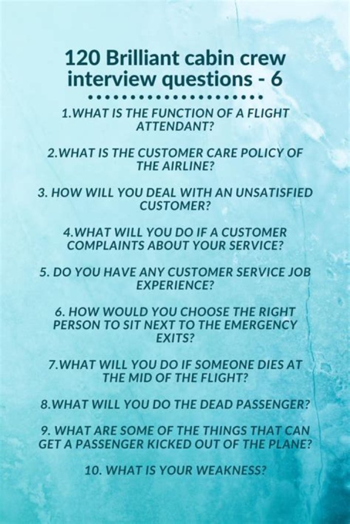 Cabin Crew Questions and Answers PDF: Expert Insights