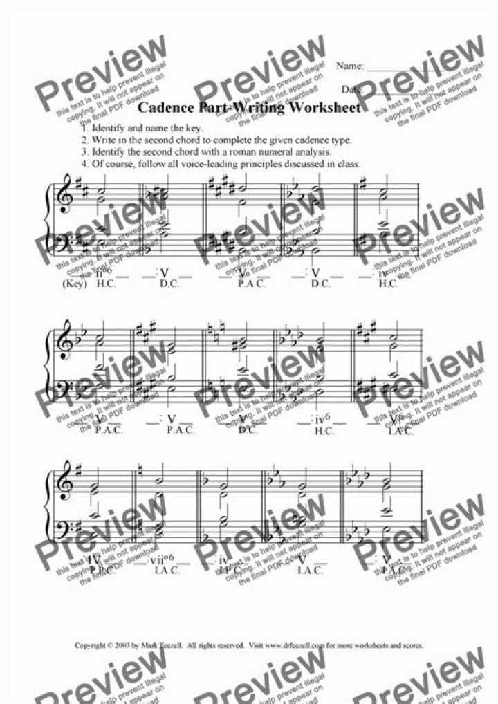 Free Cadence Worksheet PDF – Master Rhythm with Ease