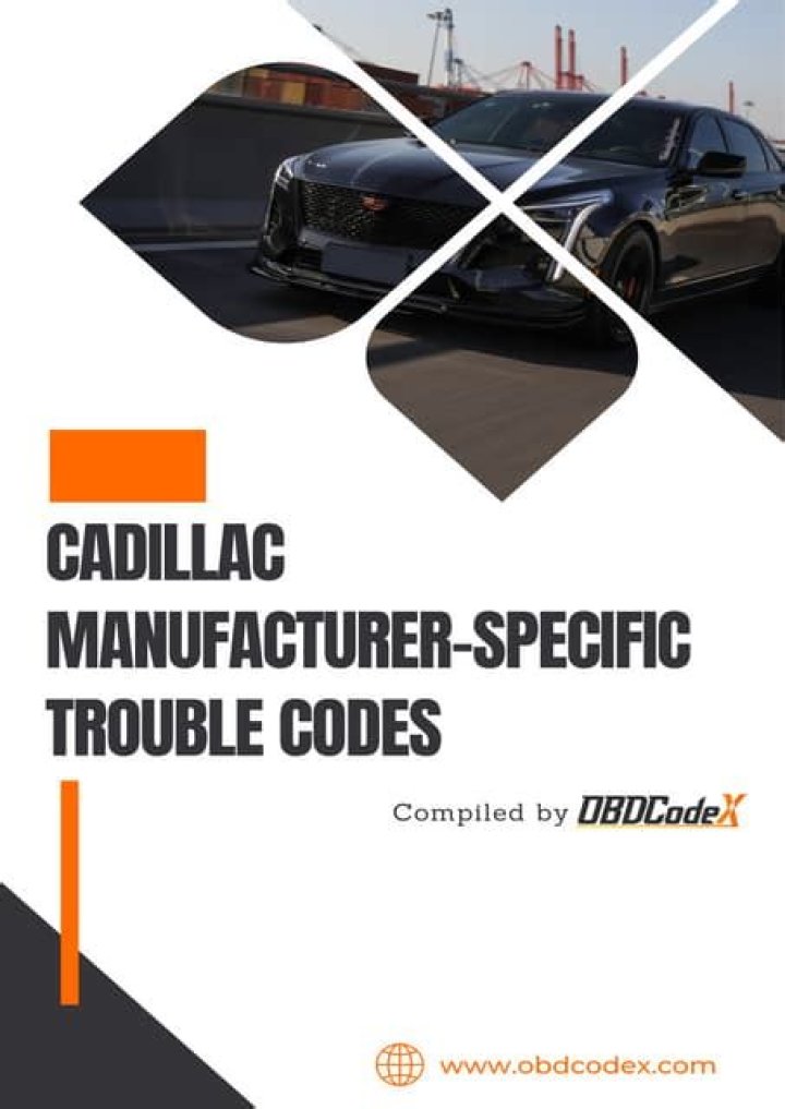 Cadillac Codes List PDF: Official Dealership Codes & Details