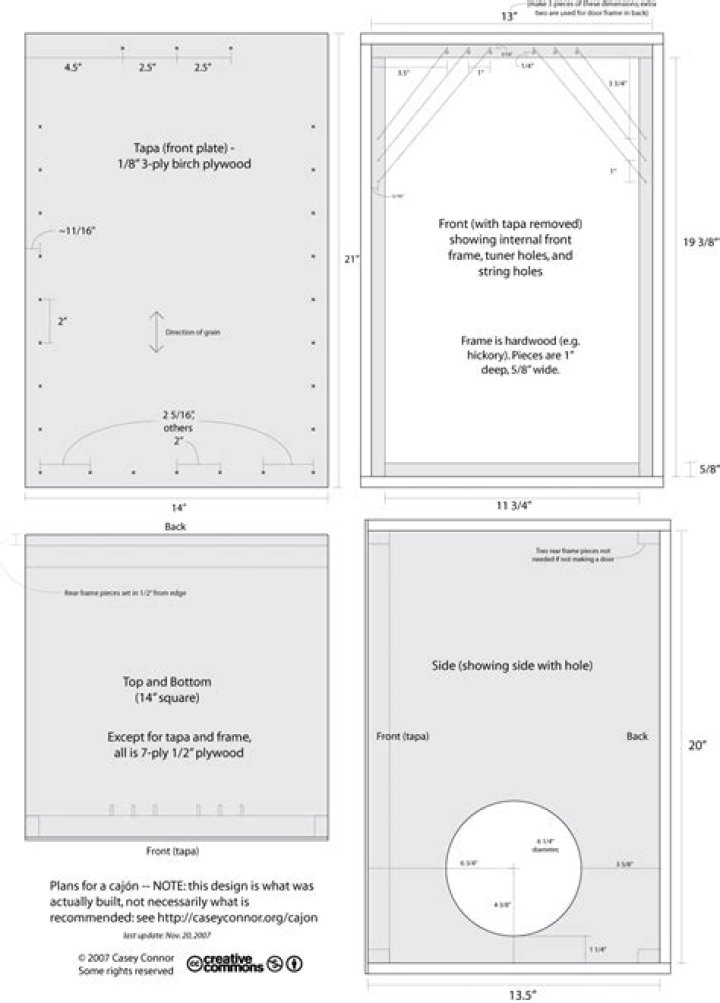 Cajon Plans PDF: Download Free Custom Cajon Blueprints