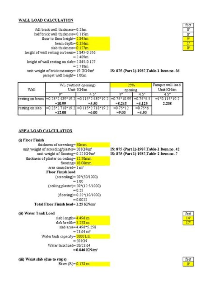 Download Free Calculation Sheet PDF