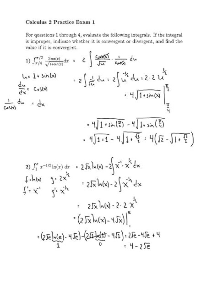 Calculus 2 Questions & Answers PDF – Complete Study Guide with Solutions