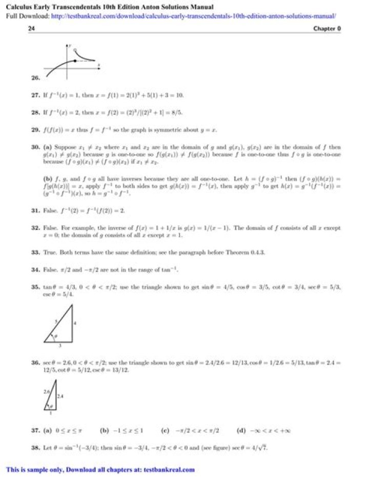 Calculus Early Transcendentals 9th Edition Answer Key PDF – Domain 10 Solutions