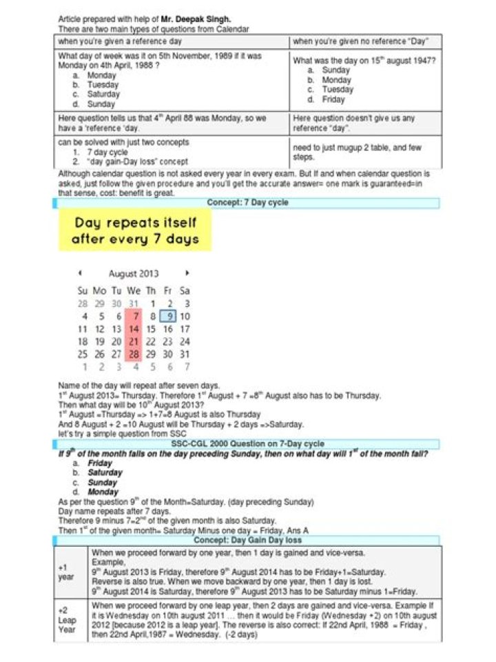 Answer Calendar Questions with Logical Reasoning: PDF Guide