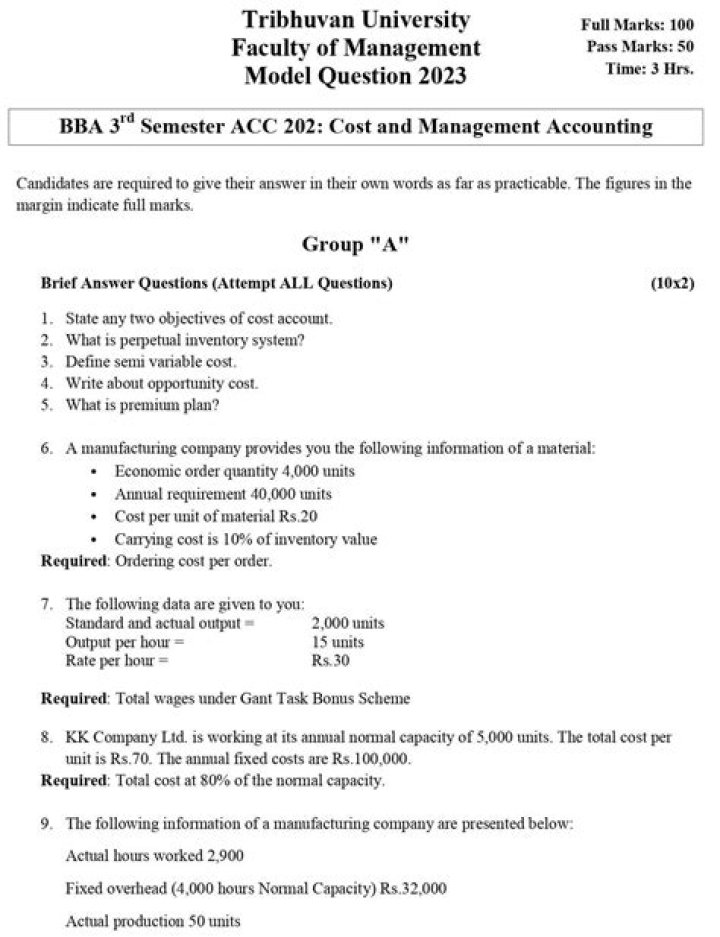 Calicut University 4th Semester BBA Financial Management PDF Notes & Revision Guide
