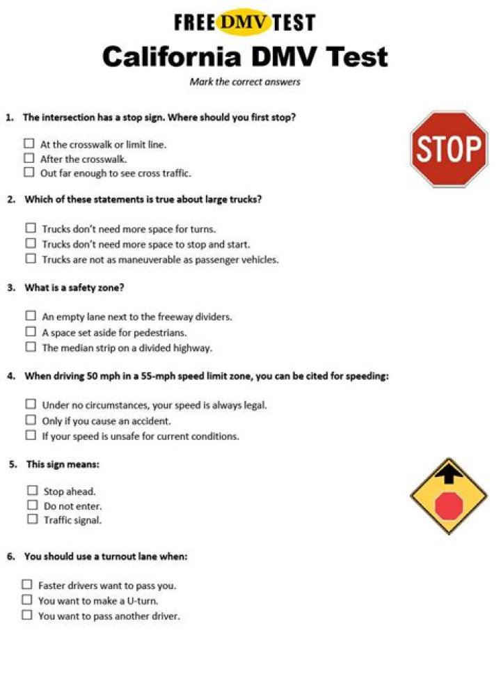California DMV Practice Test PDF – Get Ready for Your Exam