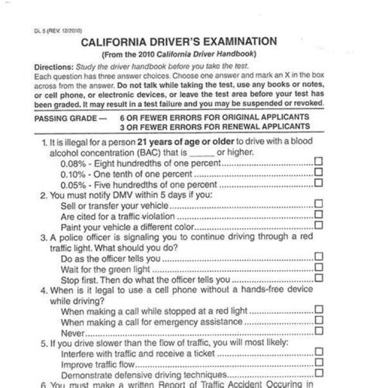 California Driver License Test PDF – Pass with Ease