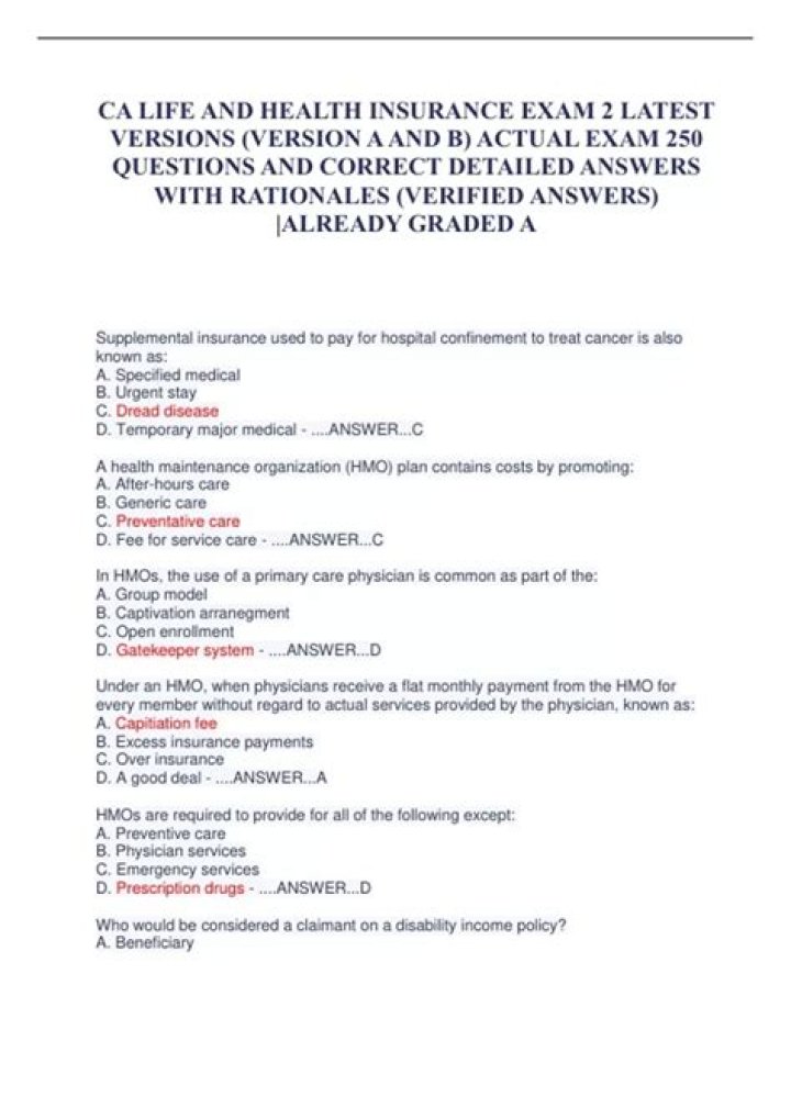 California Life & Health Insurance Exam Questions PDF – Practice Tests & Study Guide