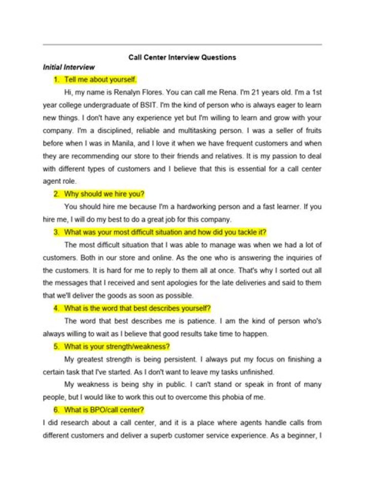 Essential Call Center Interview Questions PDF for Success