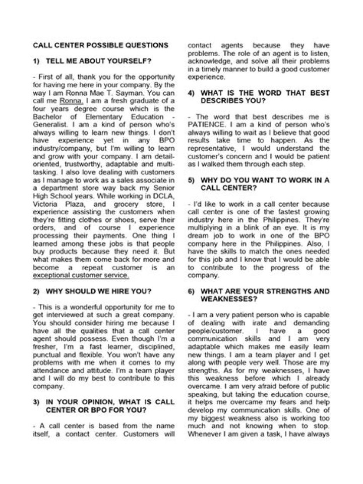 Call Centre Questions and Answers PDF: Essential Guide