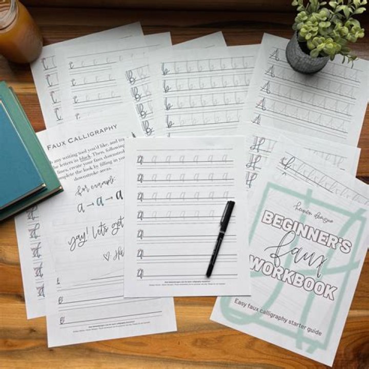 Beginner’s Calligraphy Practice Book with Worksheet PDF – Perfect for New Artists