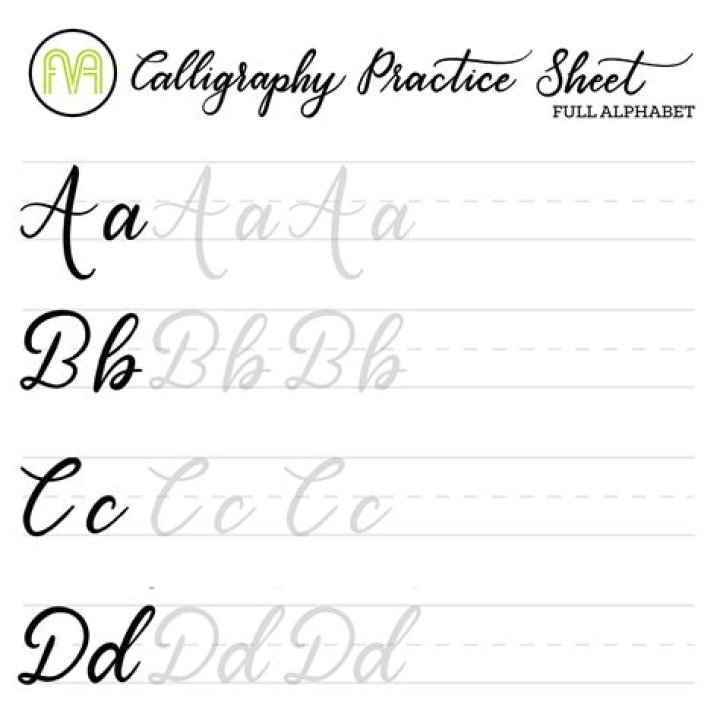 Beginner’s Calligraphy Practice Sheets PDF for Free