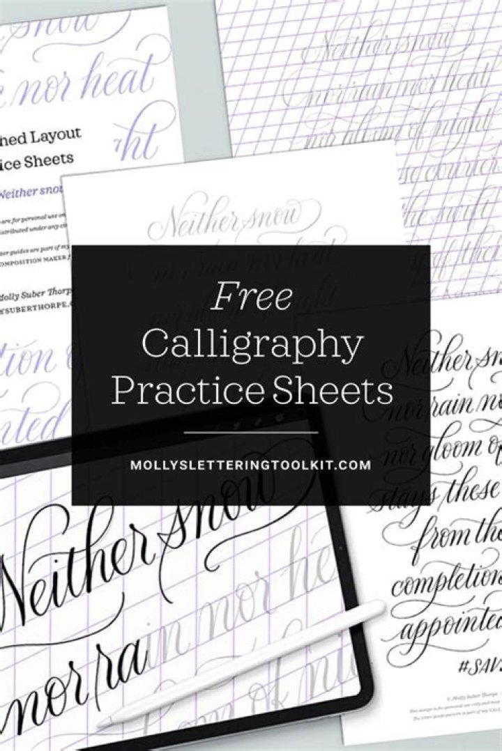 Free Calligraphy Practice Sheets PDF for Beginners